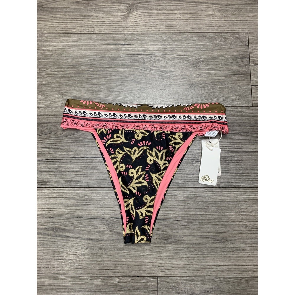 Agua Bendita Lilith Antique High Waisted Bikini Bottoms Size XL NWT
